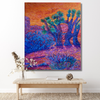 Original Ölgemälde Lebendige Joshua Trees in Impressionismus und Expressionismus
