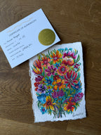 "Bouquet flowers" — Original Gouache on Handmade Paper | A5 (Copy)