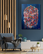 Original Pop Art Oil Painting "Imagination Bursts"