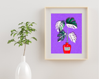 "Monstera Variegata Full moon" -  Giclée Art Print | Katerina Ivanova