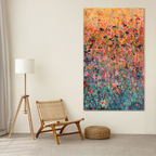 "Chaotic flowers", Original floral Acrylics Painting
