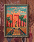 Original oil painting "The great gate" in Art deco style by Katerina Ivanova