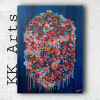 Original Pop Art Oil Painting "Imagination Bursts"