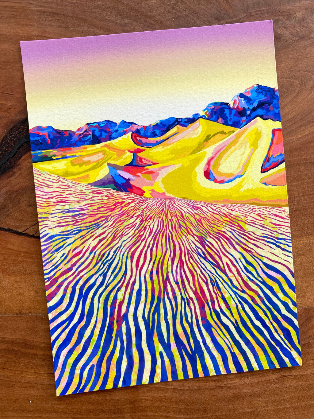 Death Valley Art Print, Bold Landscape Painting