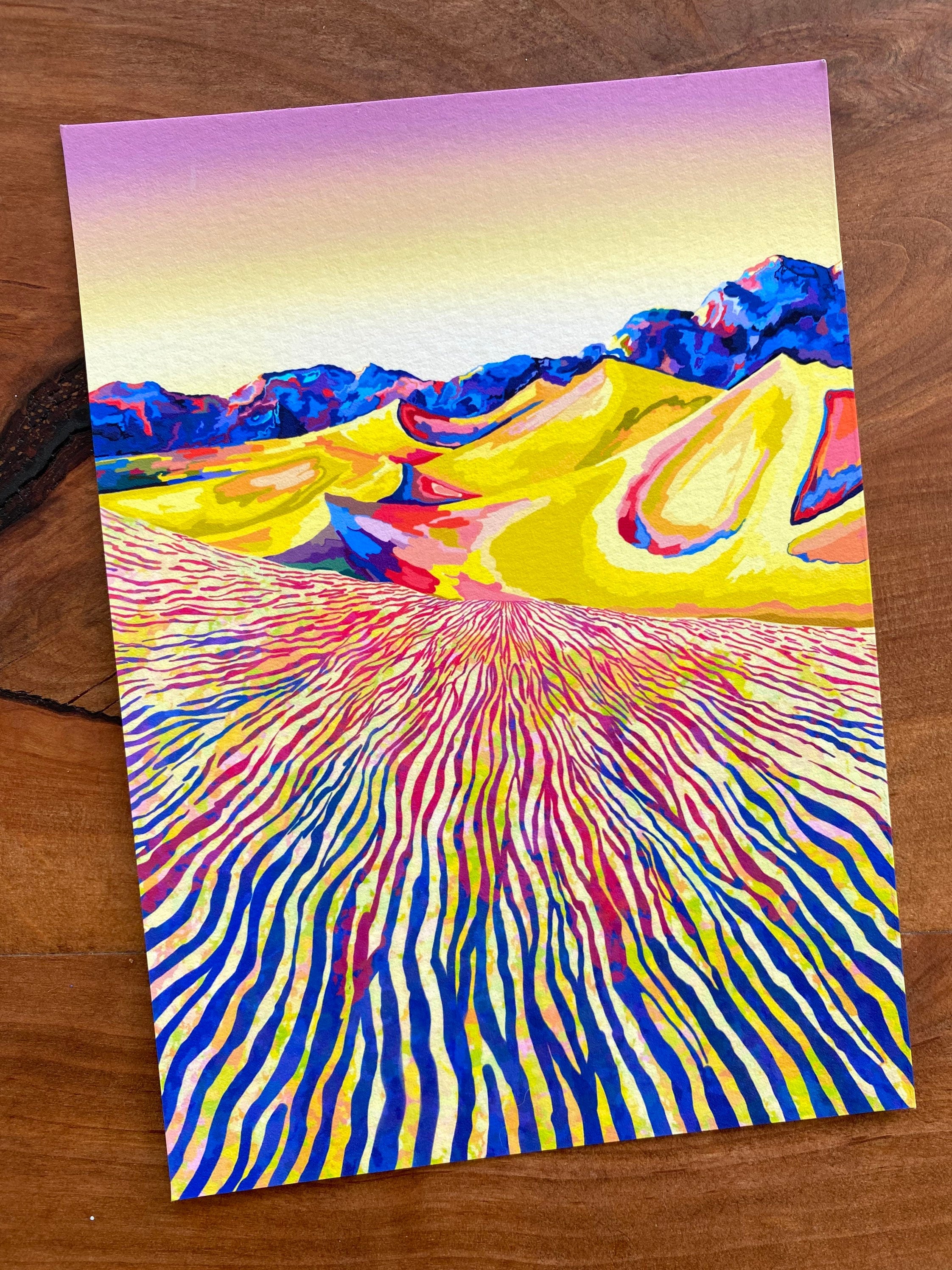 Death Valley Art Print, Bold Landscape Painting