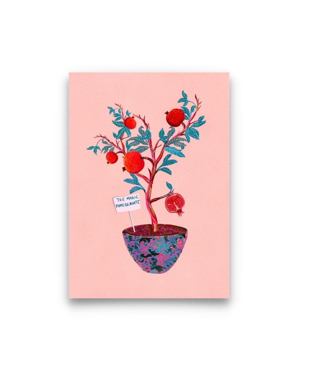 The magic pomegranate watercolor art print