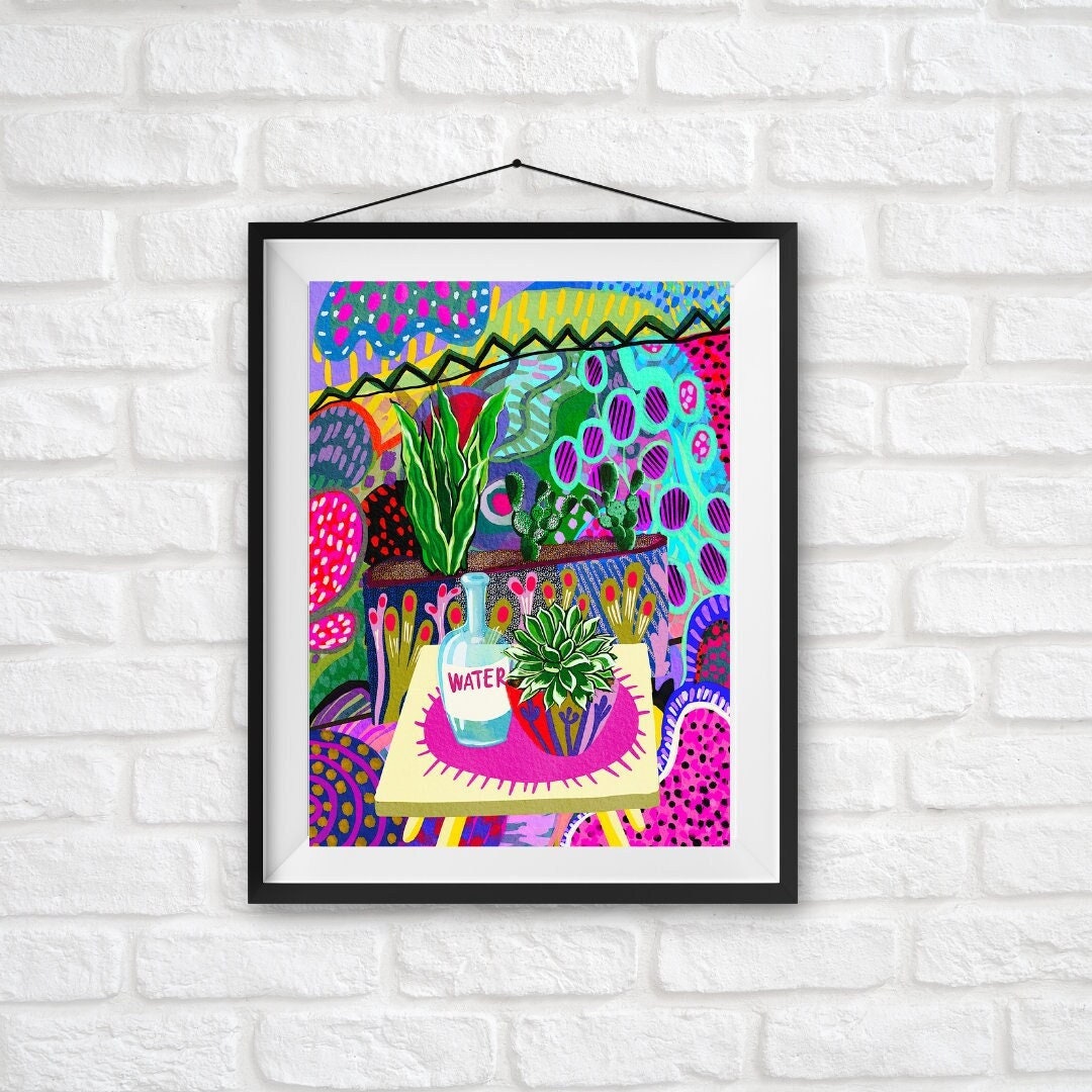 Rainbow balcony - Vibrant Giclée Art print