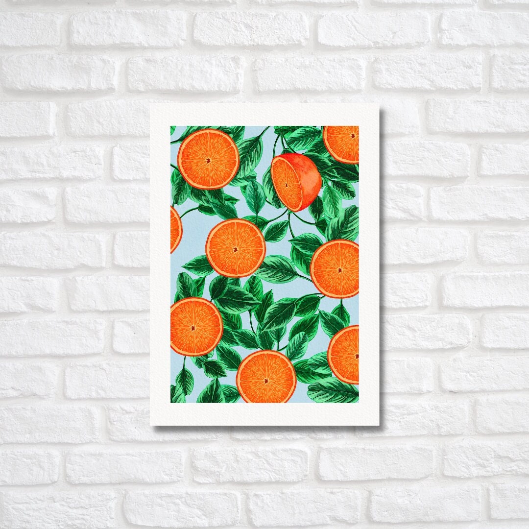 Cozy Oranges print - Organges Art print, by KKArts