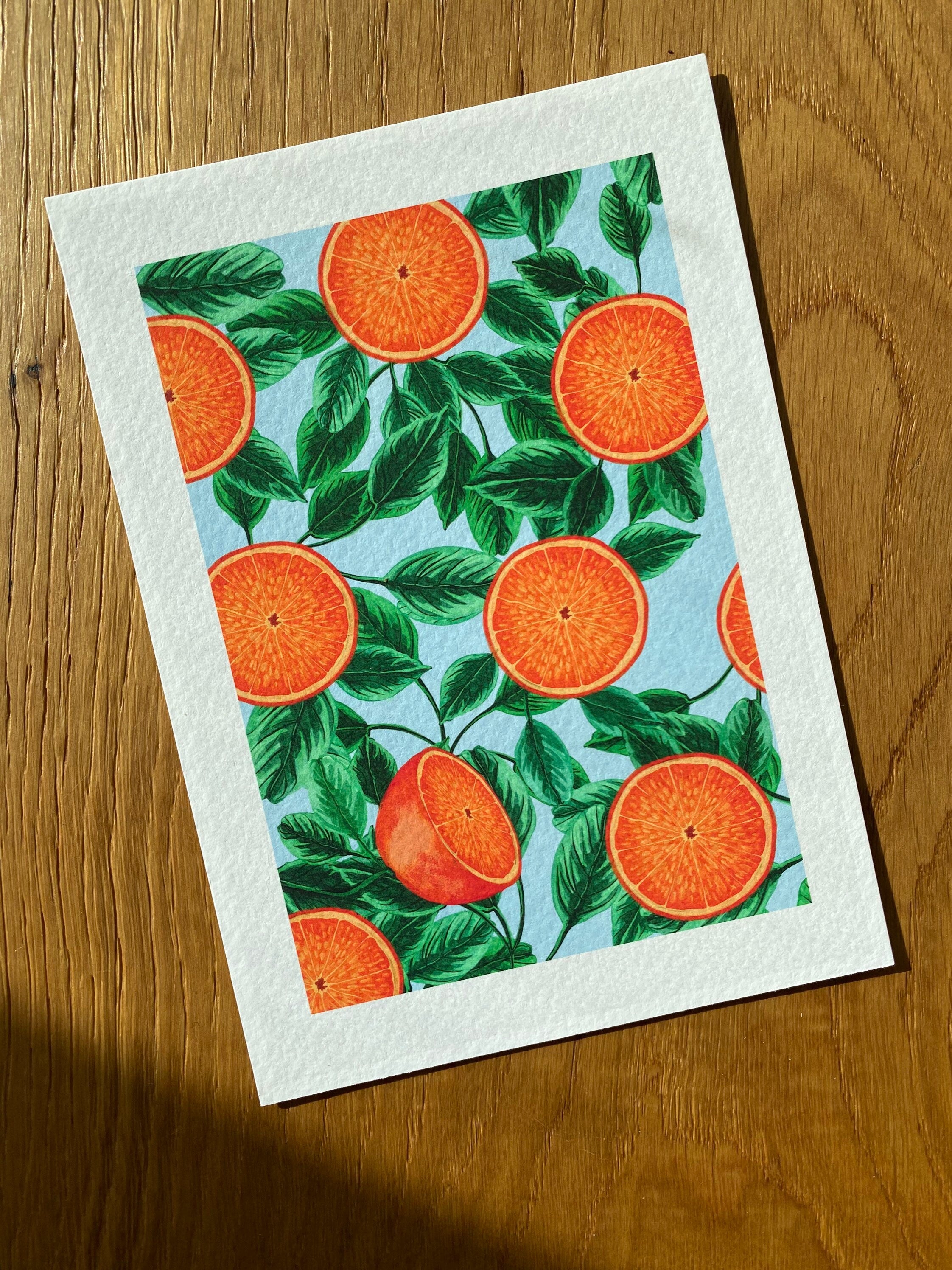 Cozy Oranges print - Organges Art print, by KKArts