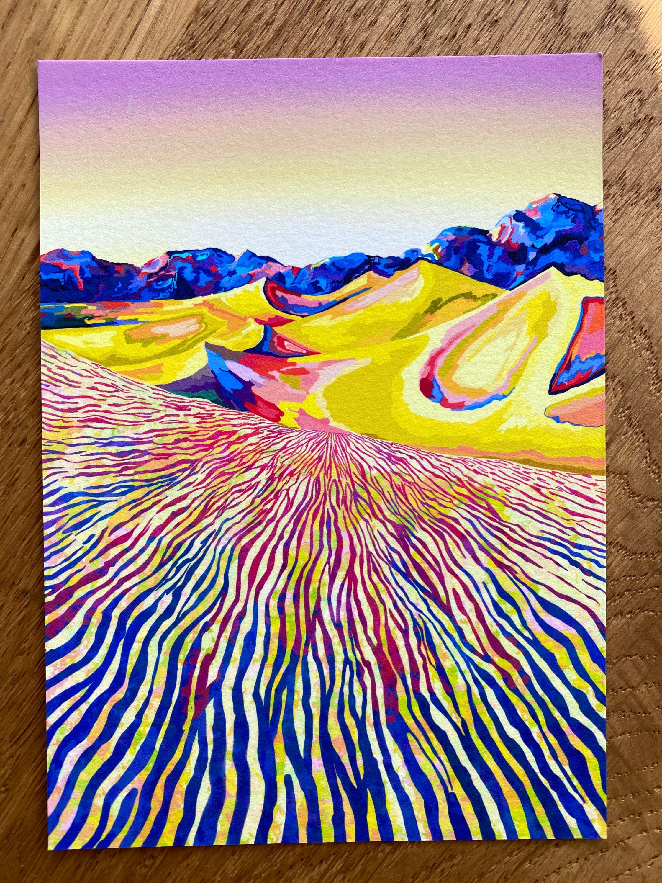 Death Valley Art Print, Bold Landscape Painting