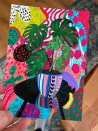 Monstera Plant Vibrant Giclée Art Print