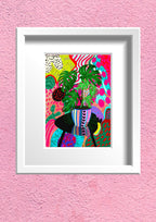 Monstera Plant Vibrant Giclée Art Print