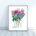 Proteas Painting Proteas Print, by KKArts