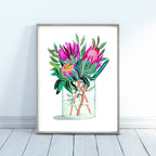 Proteas Painting Proteas Print, by KKArts