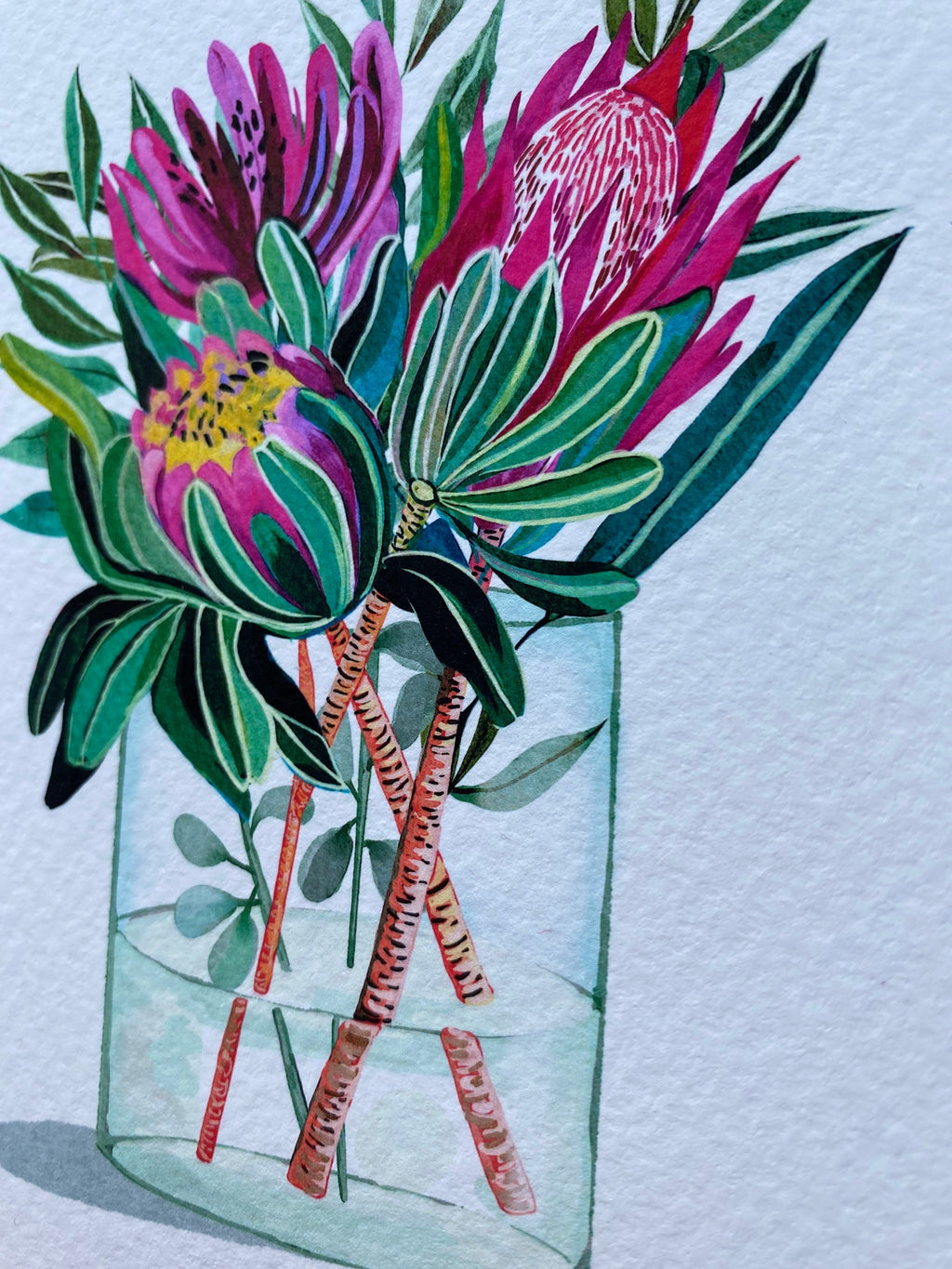 Proteas Painting Proteas Print, by KKArts