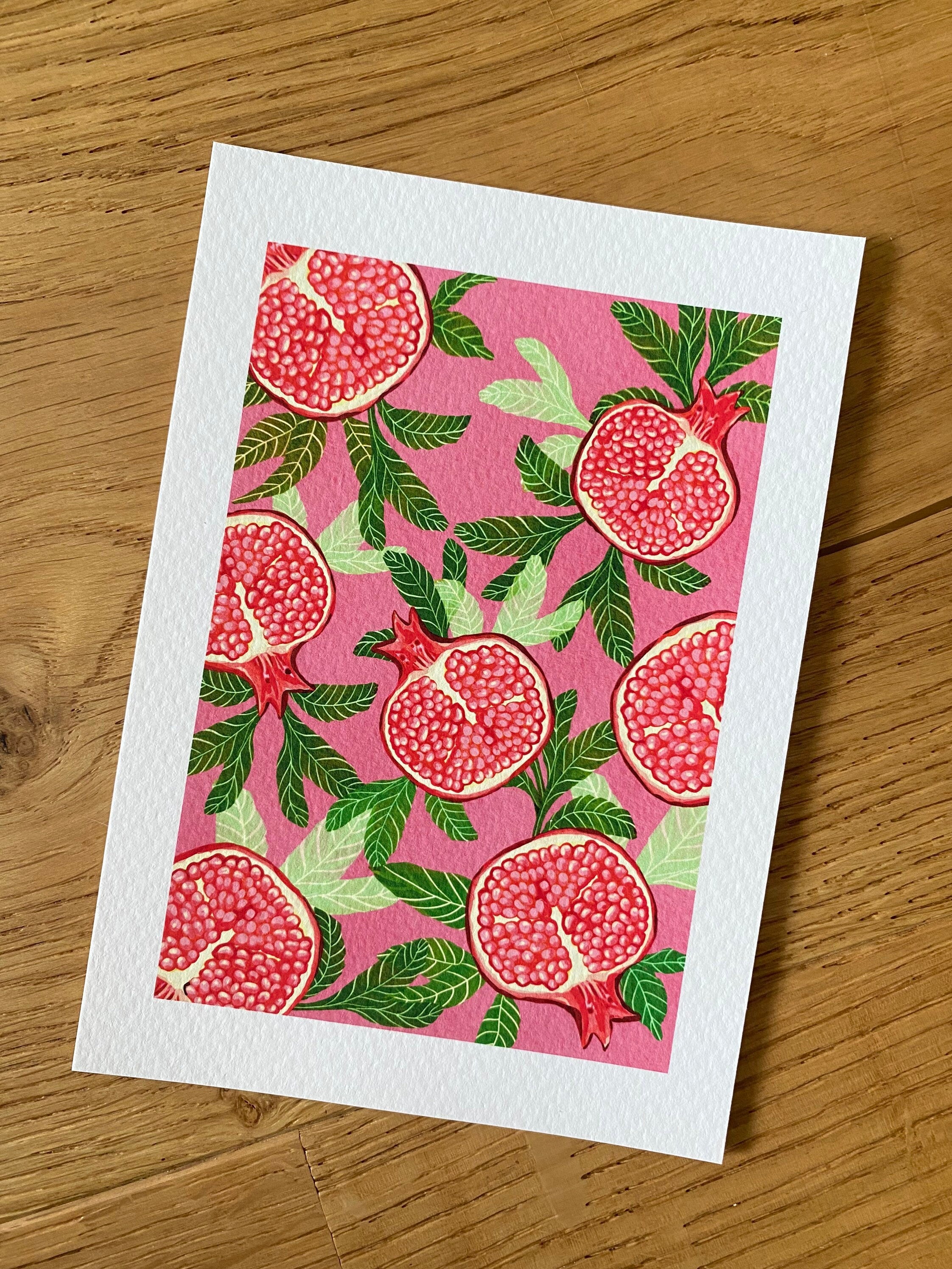 Pomegranates Giclée Art Print, Pomegranate Art