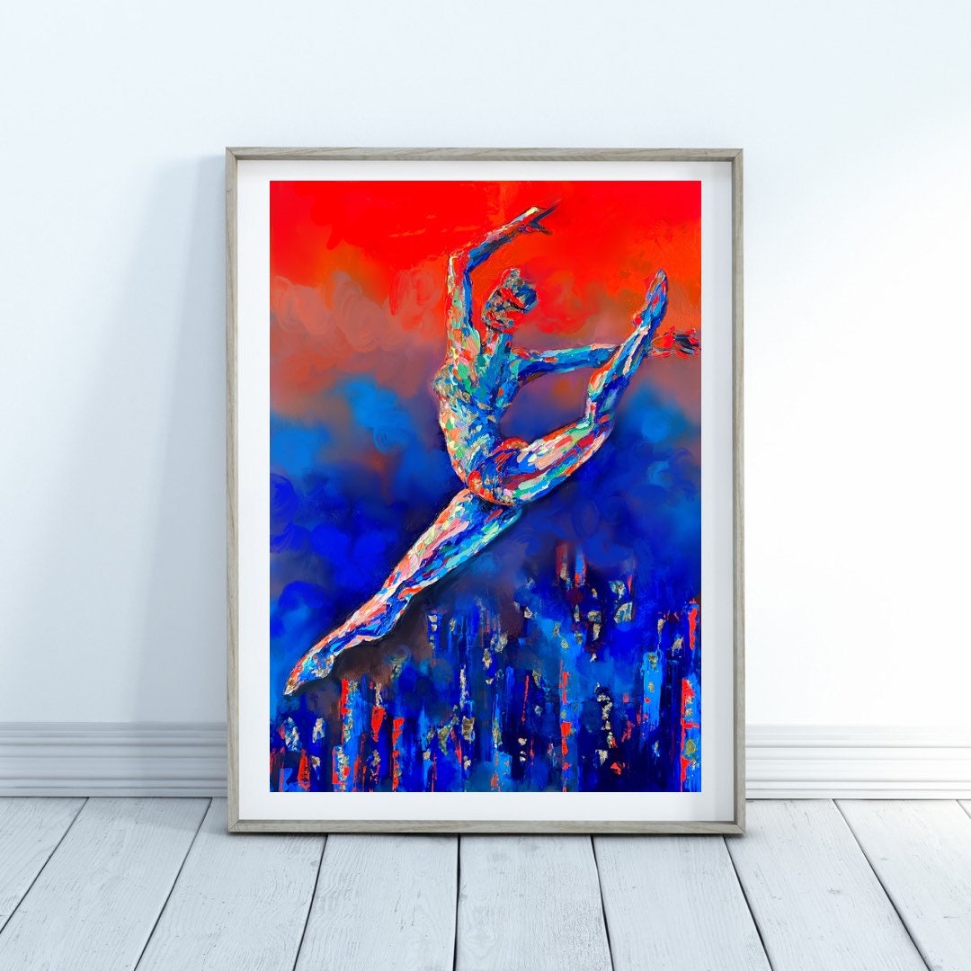Hand Finished Ballerina Art Print: Dancer in the Night