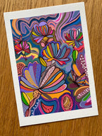 Wildblumen und Schmetterlinge Kunstdruck