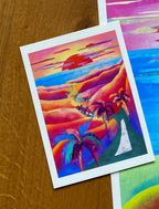 Vibrant Sunset Art Print, by KKArts
