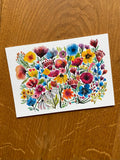 Original Gouache Blumen Malerei auf Papier