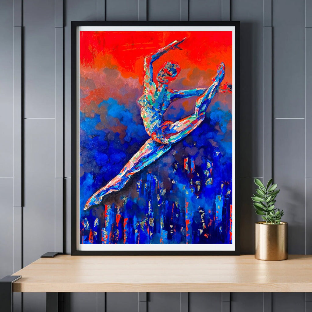 Hand Finished Ballerina Art Print: Dancer in the Night