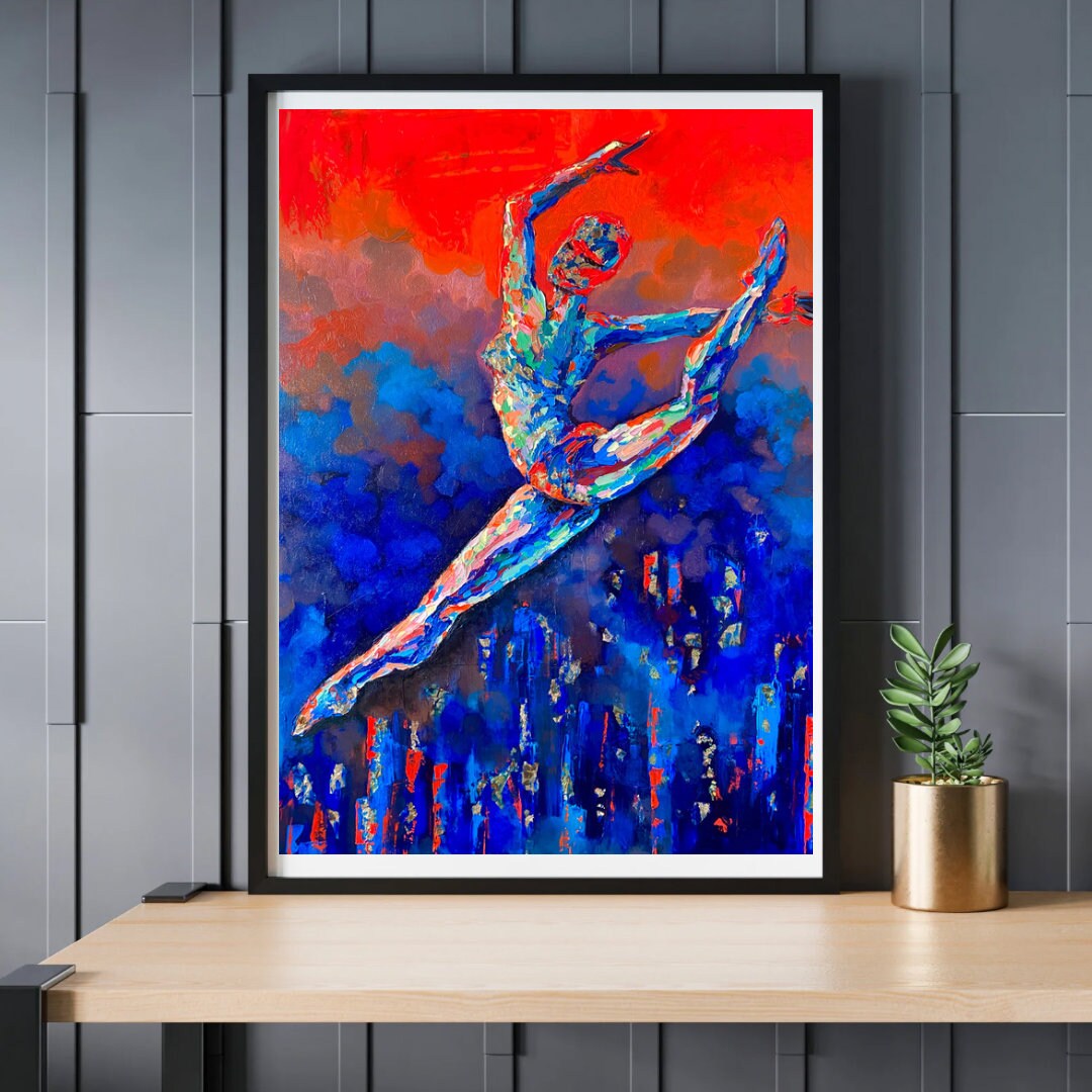 Hand Finished Ballerina Art Print: Dancer in the Night