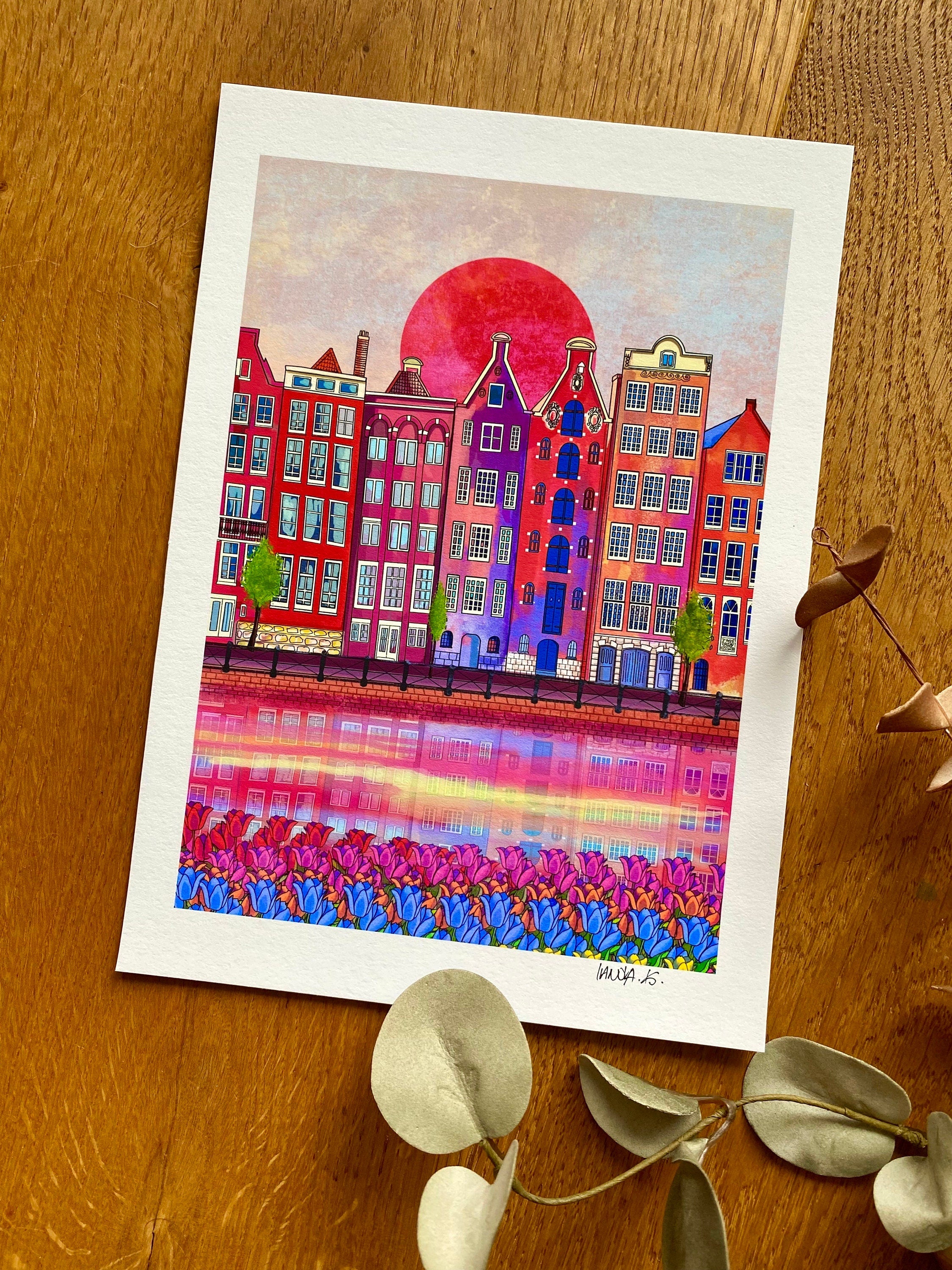 Amsterdam painting Amsterdam Art print
