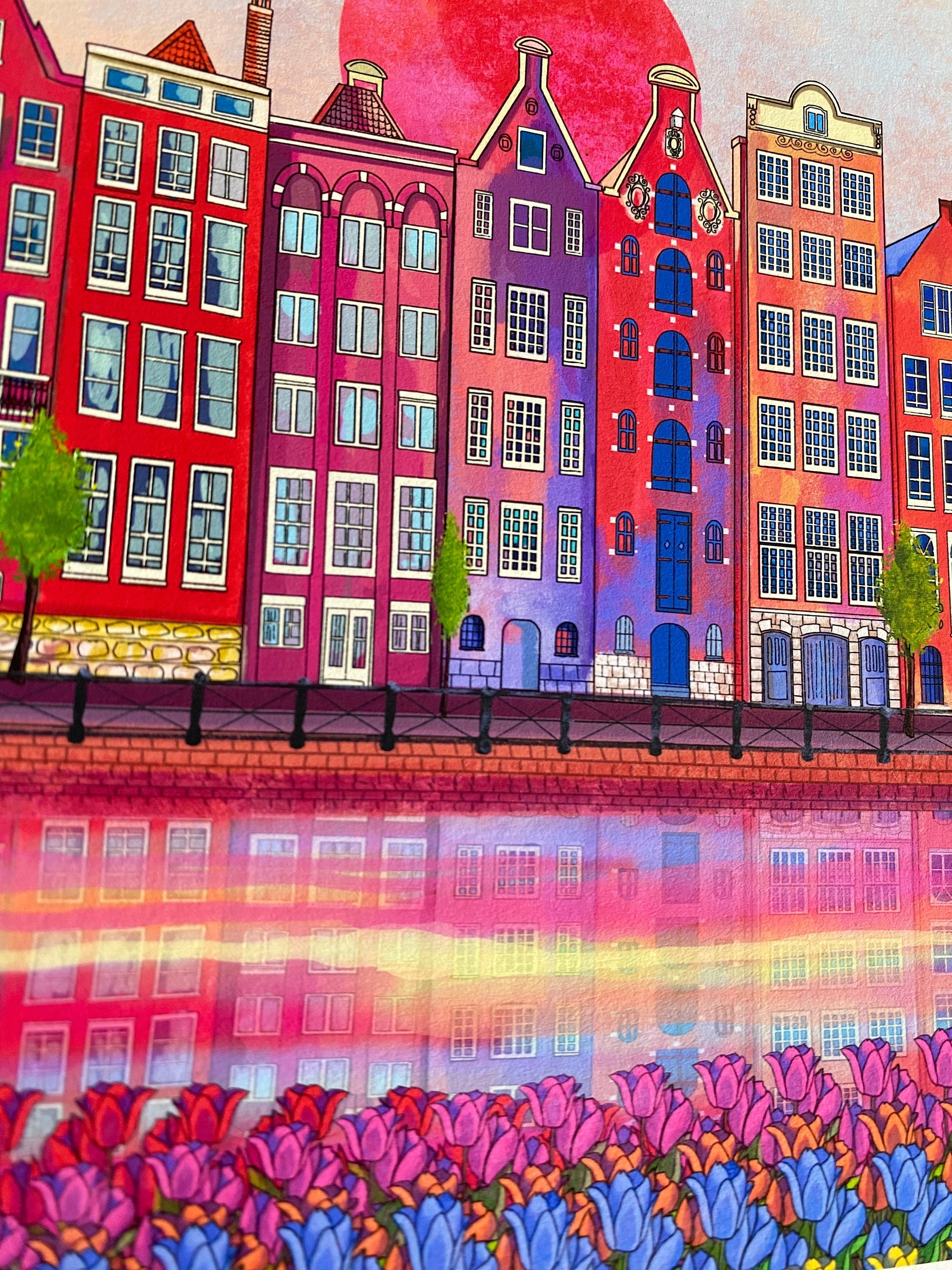 Amsterdam painting Amsterdam Art print