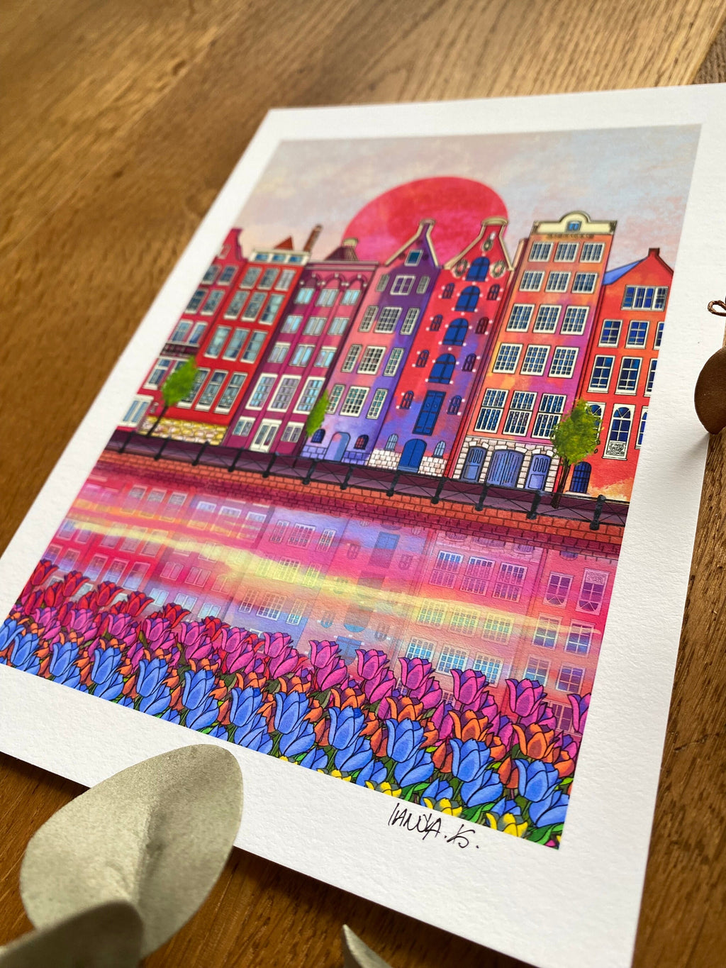 Amsterdam painting Amsterdam Art print