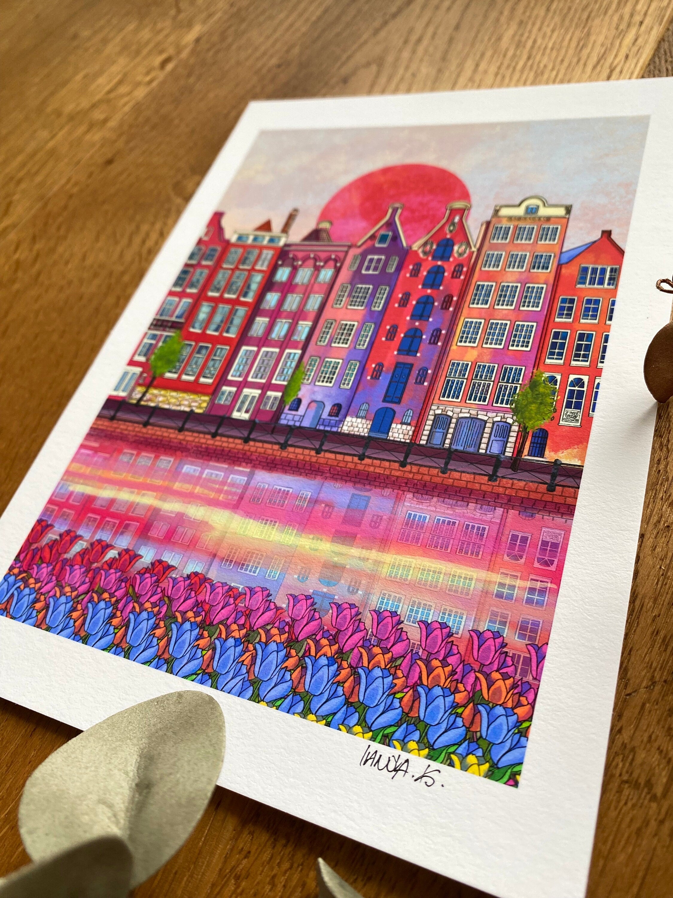 Amsterdam painting Amsterdam Art print