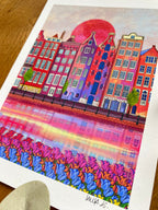 Amsterdam painting Amsterdam Art print