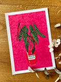 Polka Dot Begonia Art Print: Botanical Illustration