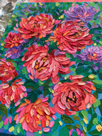 Original textured art, Floral Painting on stretched canvas, ready to hang