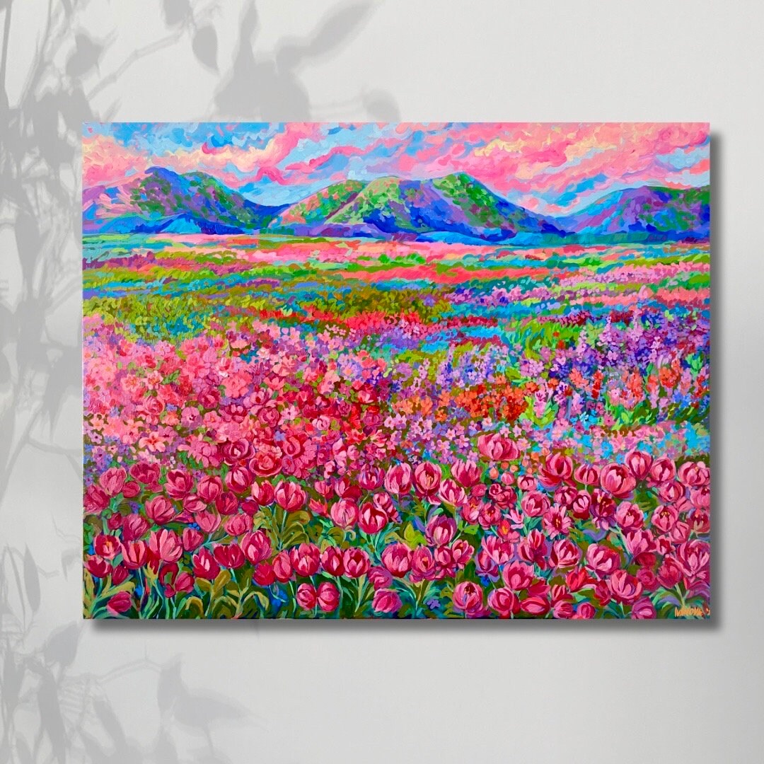 Giclèe Signed Art print of original oil Painting wild flowers