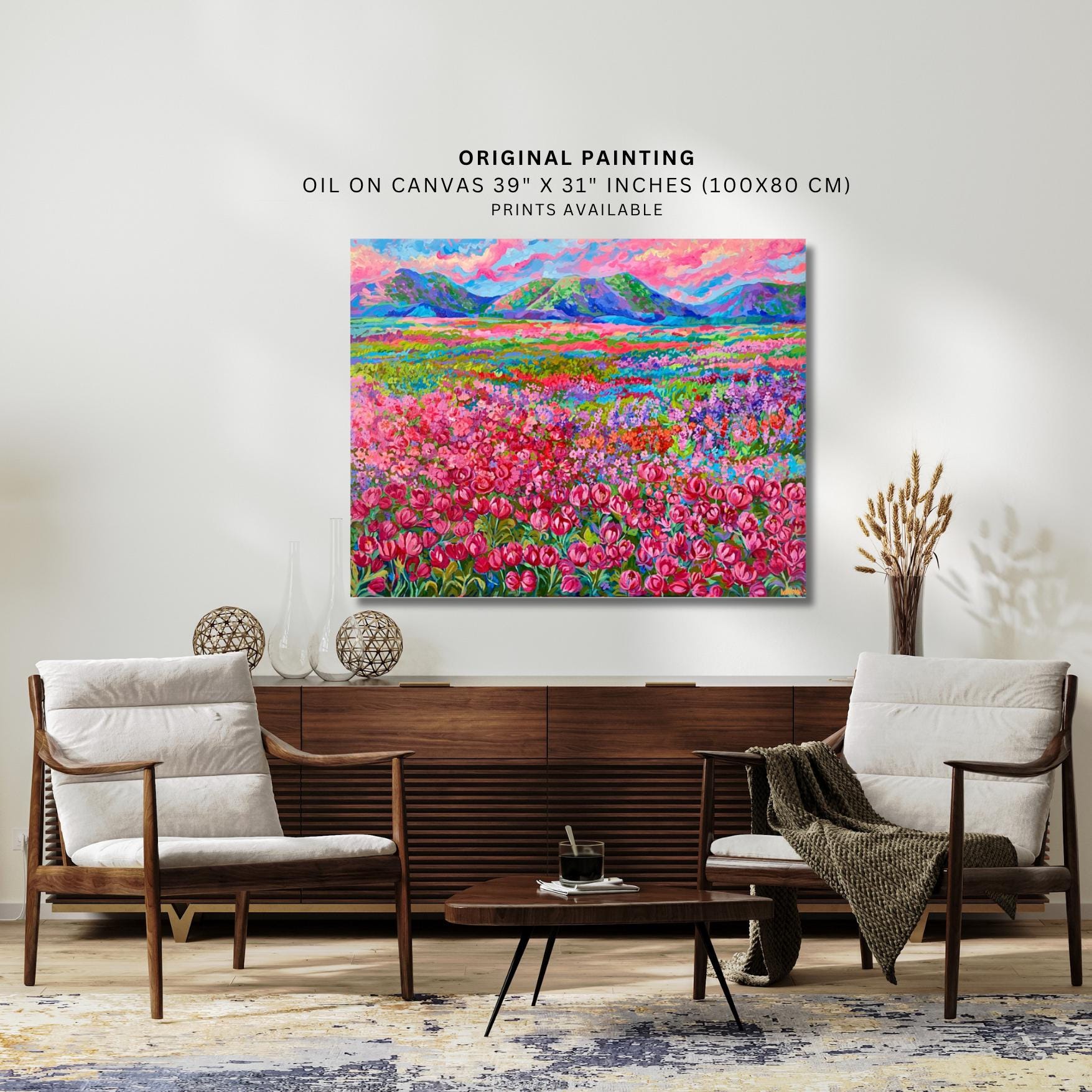 Giclèe Signed Art print of original oil Painting wild flowers