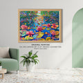 Waterlilies original oil painting, ready to hang canvas