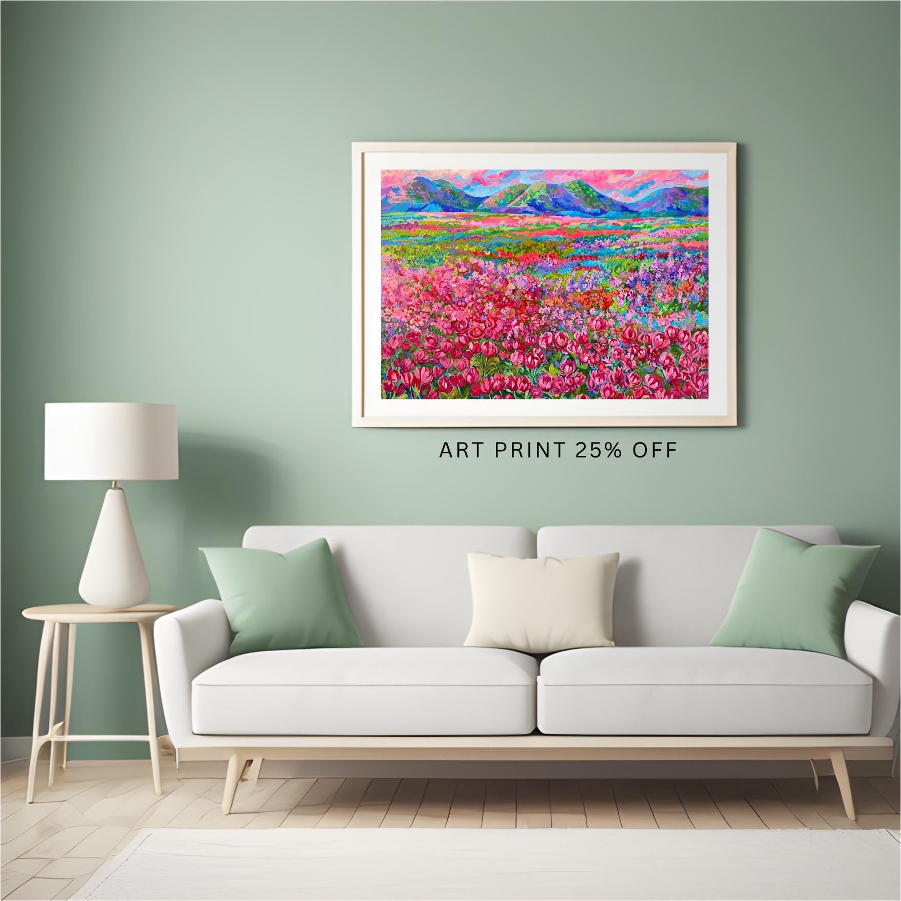 Giclèe Signed Art print of original oil Painting wild flowers