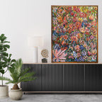 XL Original Acrylic Flower Acrylic Painting, Stretched Canvas