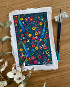 "Wild garden flowers" — Original Gouache on Handmade Paper | A5