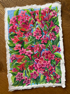 "Weigela vibrant flowers" —  Giclée Art Print | Katerina Ivanova