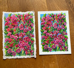 Original Gouache Blumen Malerei auf Papier