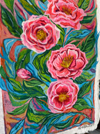 "Wild vibrant roses" — Original gouache painting on rough paper | Katerina Ivanova